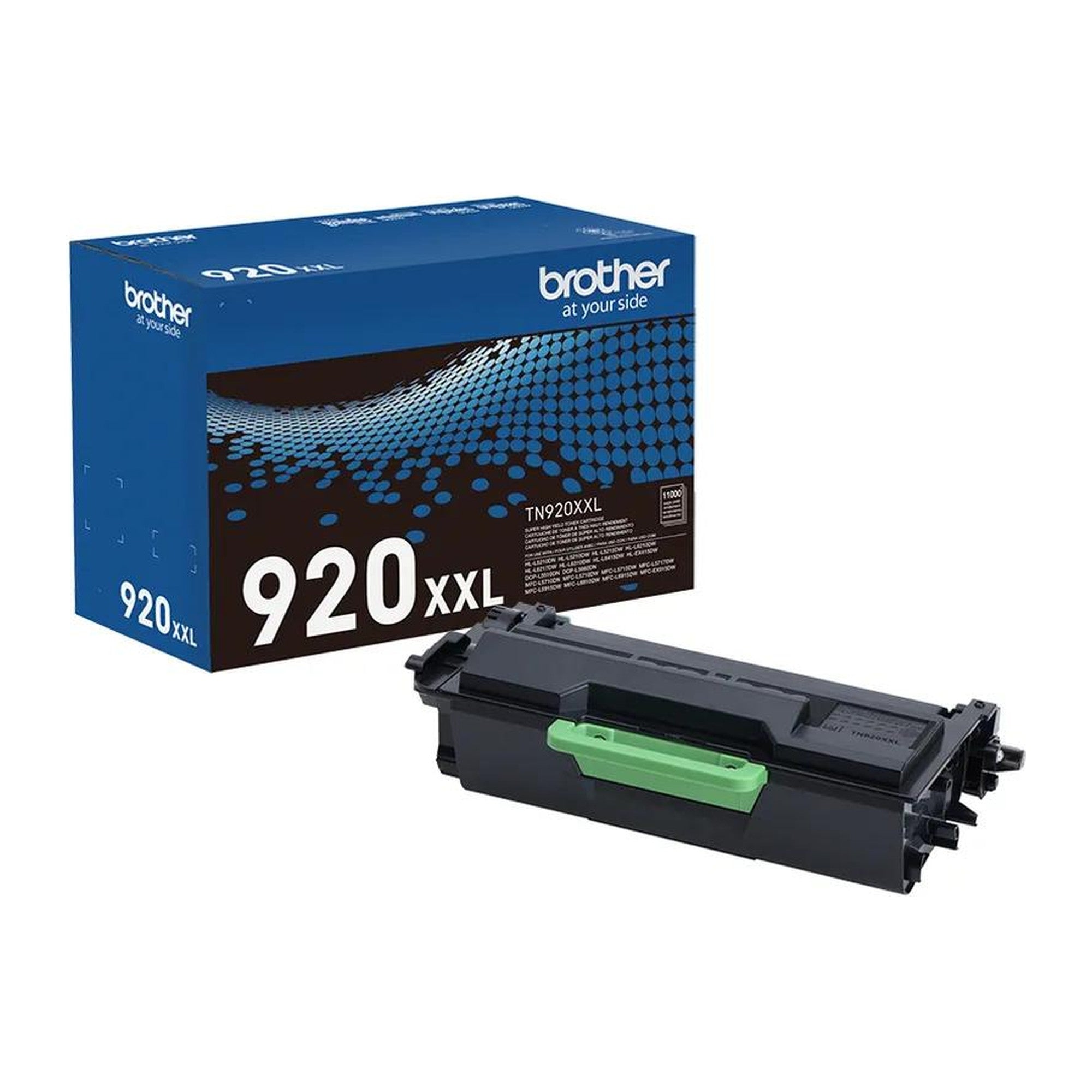Tóner Negro TN920XXL marca Brother para modelos HLL5210DN, DCPL5660DN, HLL6210DW, MFCL5915DW, HLL6415DW, MFCL6915DW